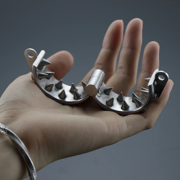 Men’s Stainless,Spiked,Jewels Cage - Picture 3 of 8